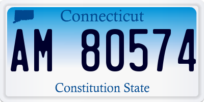 CT license plate AM80574