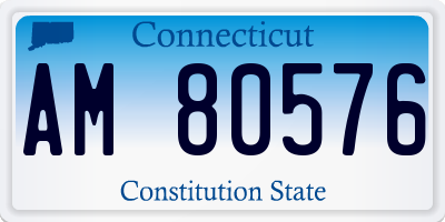 CT license plate AM80576