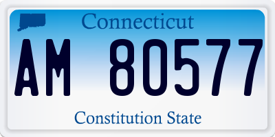 CT license plate AM80577