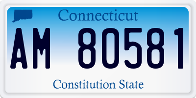 CT license plate AM80581