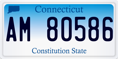 CT license plate AM80586