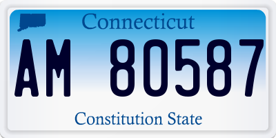 CT license plate AM80587