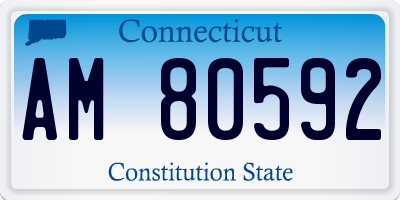 CT license plate AM80592