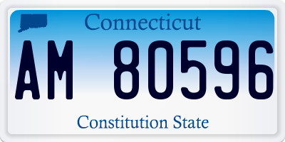 CT license plate AM80596