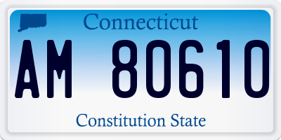 CT license plate AM80610