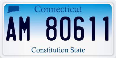 CT license plate AM80611
