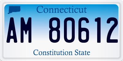 CT license plate AM80612