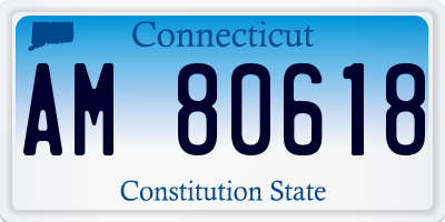 CT license plate AM80618