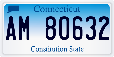 CT license plate AM80632