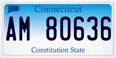CT license plate AM80636