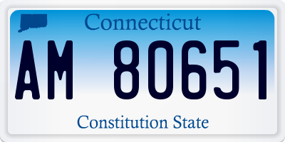 CT license plate AM80651