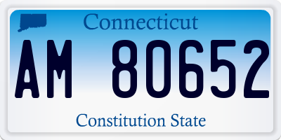 CT license plate AM80652