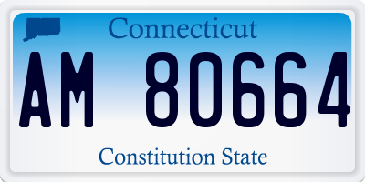 CT license plate AM80664