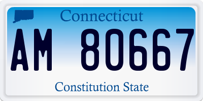 CT license plate AM80667