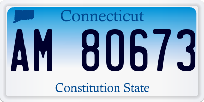 CT license plate AM80673