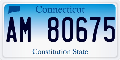 CT license plate AM80675