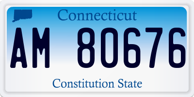 CT license plate AM80676