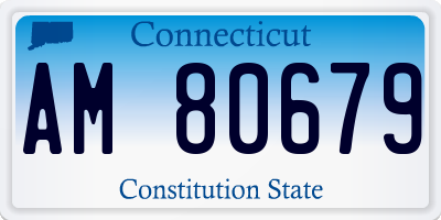 CT license plate AM80679