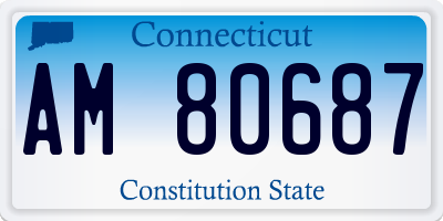 CT license plate AM80687