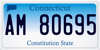 CT license plate AM80695