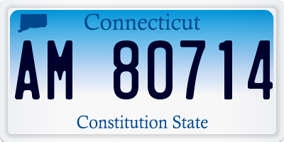 CT license plate AM80714
