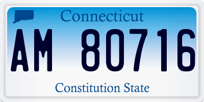 CT license plate AM80716