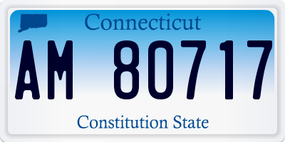 CT license plate AM80717