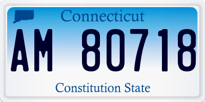 CT license plate AM80718