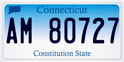 CT license plate AM80727