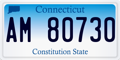 CT license plate AM80730