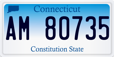 CT license plate AM80735