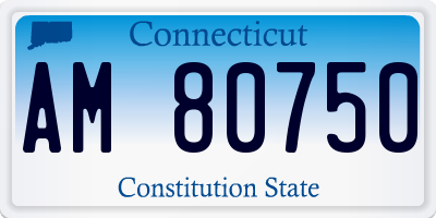 CT license plate AM80750