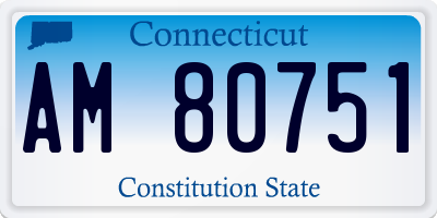 CT license plate AM80751