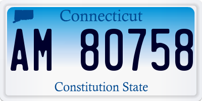 CT license plate AM80758