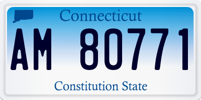 CT license plate AM80771