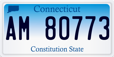 CT license plate AM80773