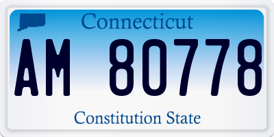 CT license plate AM80778