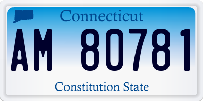 CT license plate AM80781
