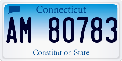 CT license plate AM80783