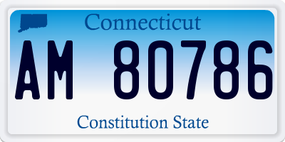 CT license plate AM80786