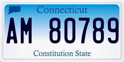 CT license plate AM80789
