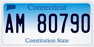 CT license plate AM80790