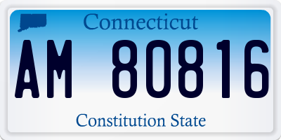 CT license plate AM80816