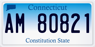 CT license plate AM80821