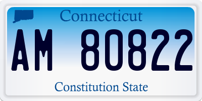 CT license plate AM80822