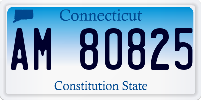 CT license plate AM80825