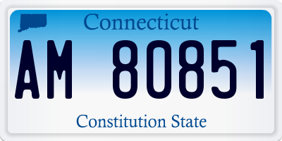 CT license plate AM80851