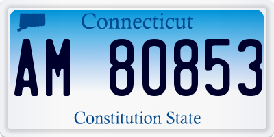 CT license plate AM80853