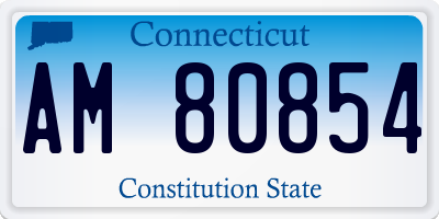 CT license plate AM80854