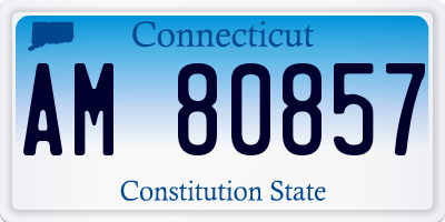 CT license plate AM80857
